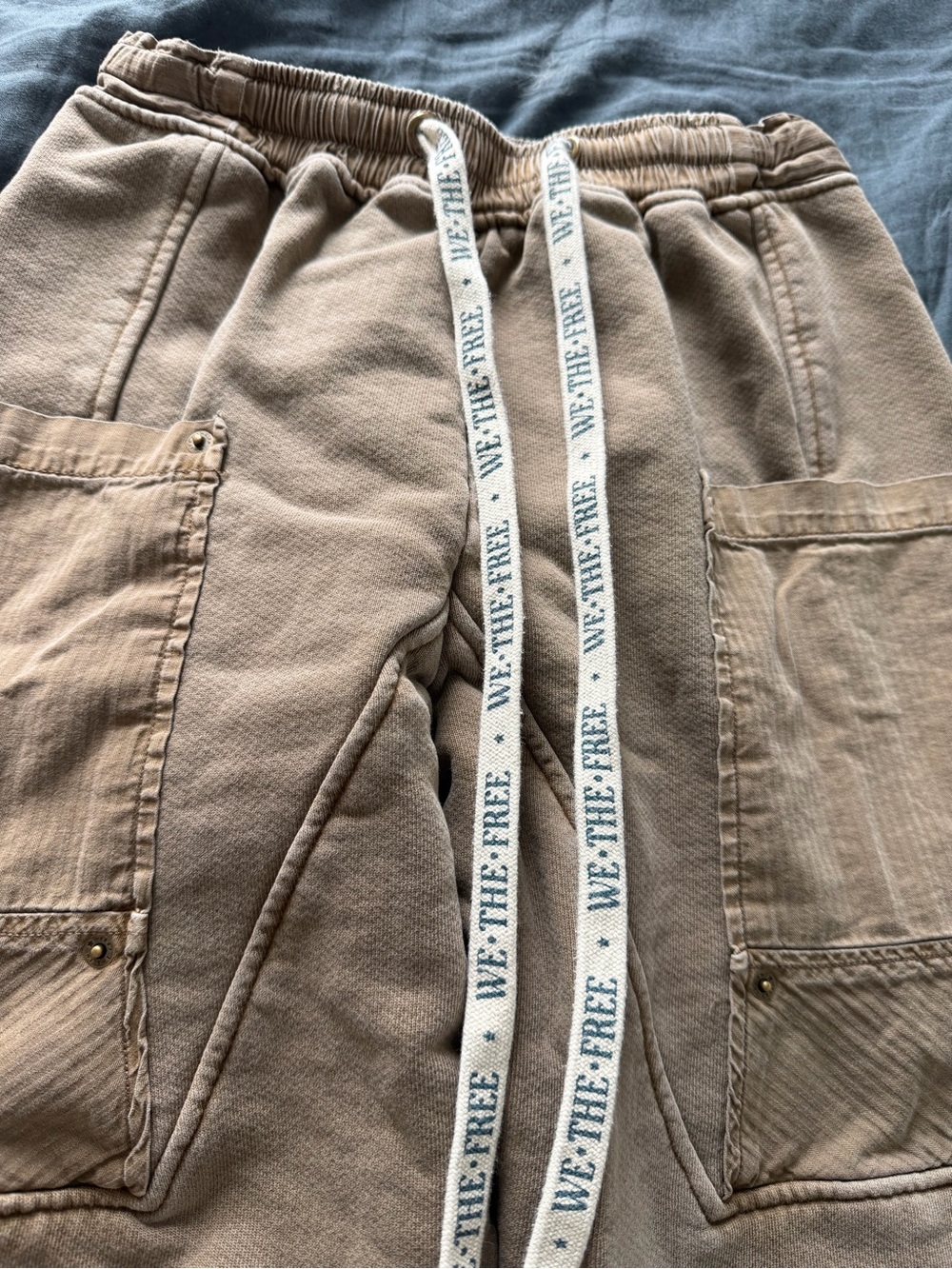 We The Free Olive-Tan Boyfriend Cargo Jeans - Picture 4 of 9